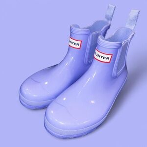 HUNTER Original Short Glossy Lavender Rain Boots Size US 6